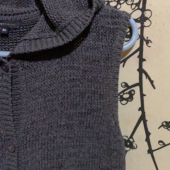 BCBG MaxAzria Ash Gray Knit Hooded Cardigan Duster - Picture 4 of 16